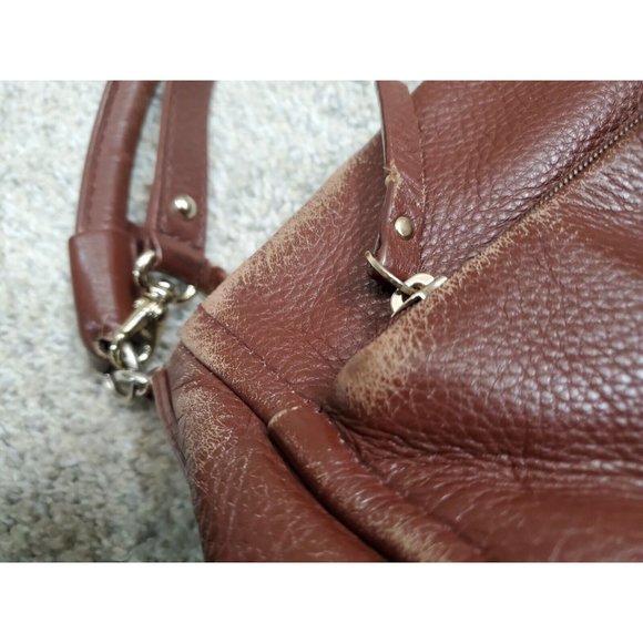 Kate Spade Crossbody Purse Brown Pebbled Cow Leather - Picture 6 of 11